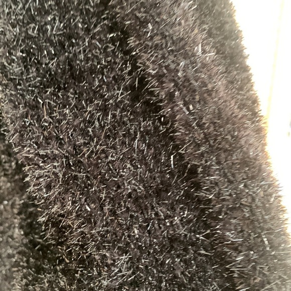 NWT Anthropologie MAEVE PAMELA TINSEL Black SHIMMER SWEATER size Small - Picture 4 of 15